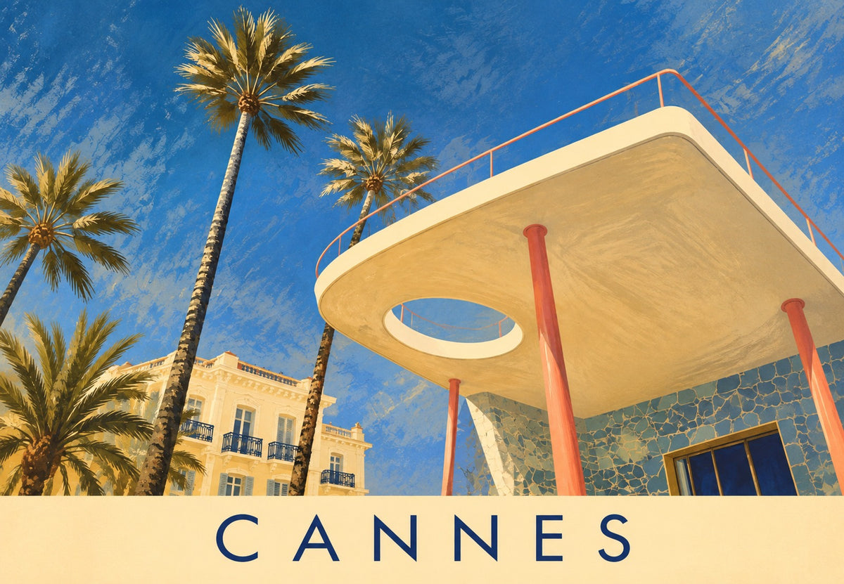 Palm Trees and Round Canopy Under the Sky (Landscape)