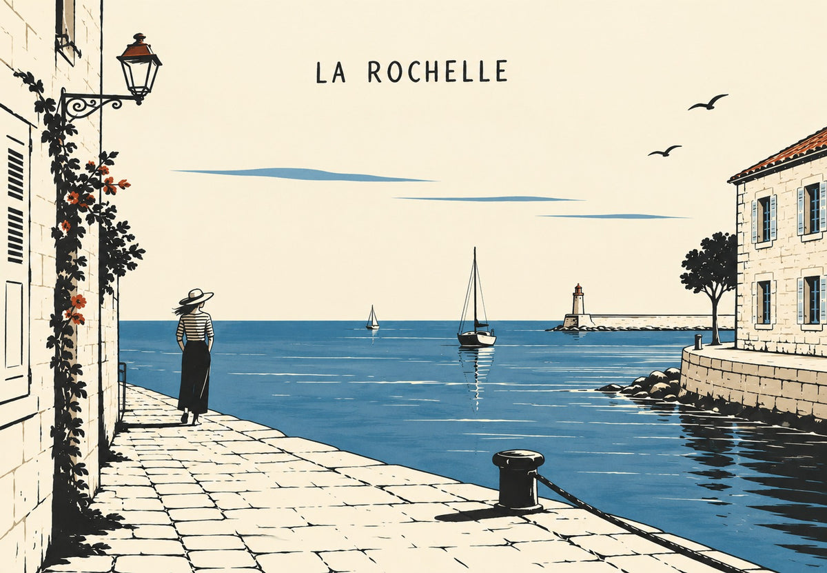 Ein Spaziergang am Hafen von La Rochelle (Querformat)