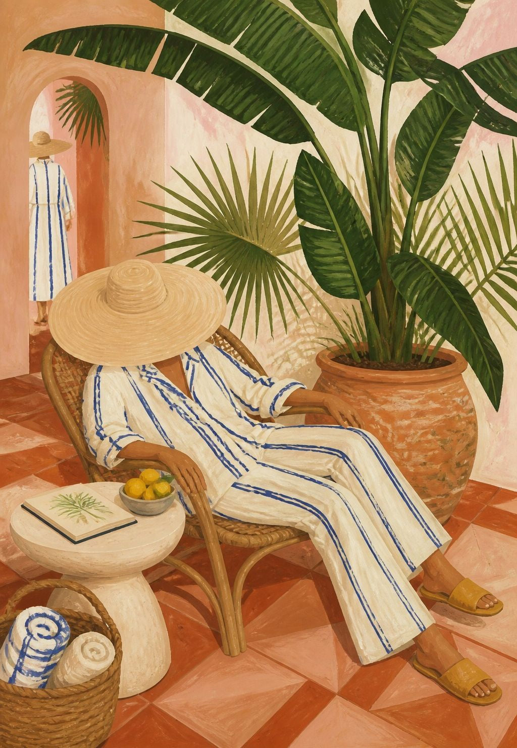 Repos à l'ombre du bananier