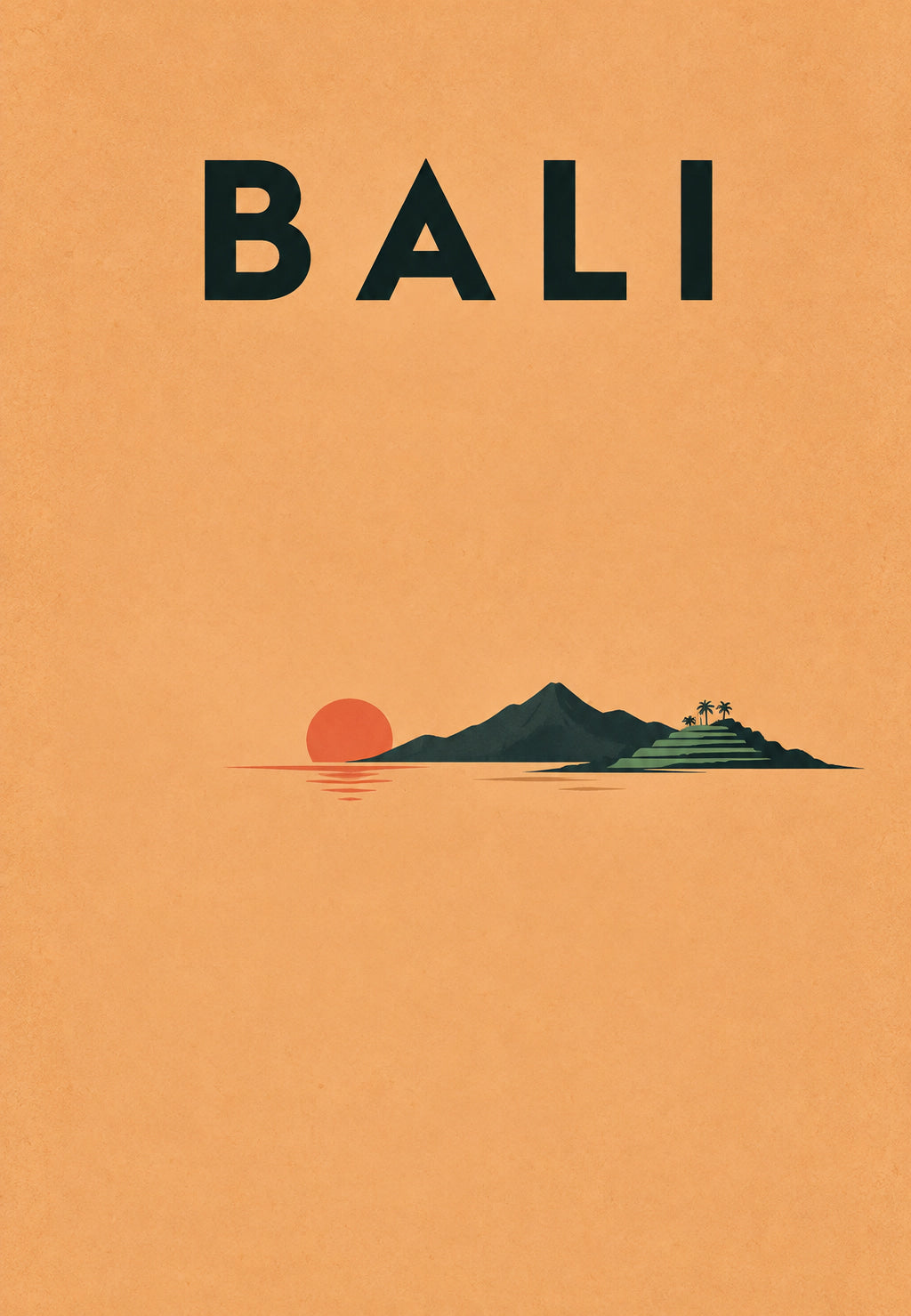 Atardecer sobre la isla de Bali