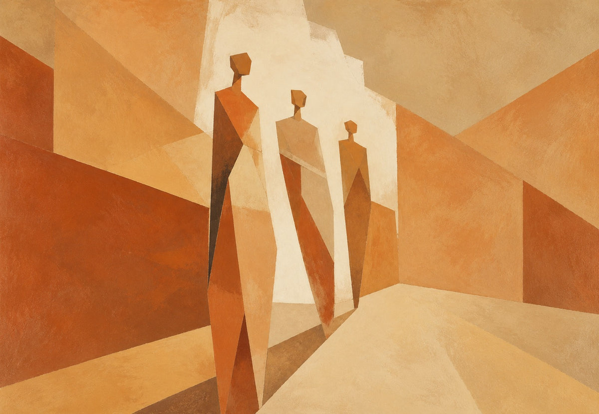 Procesión en el callejón ocre (Horizontal)