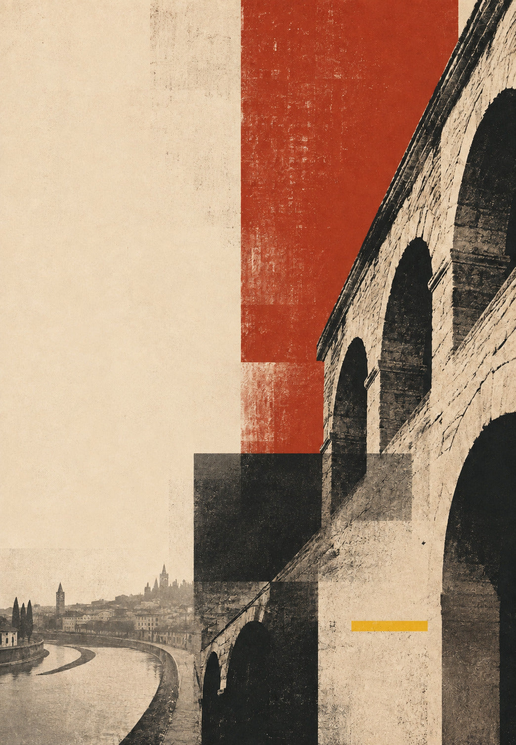 Verona, archi e ansa del fiume